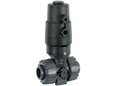PVC ball valve actuated